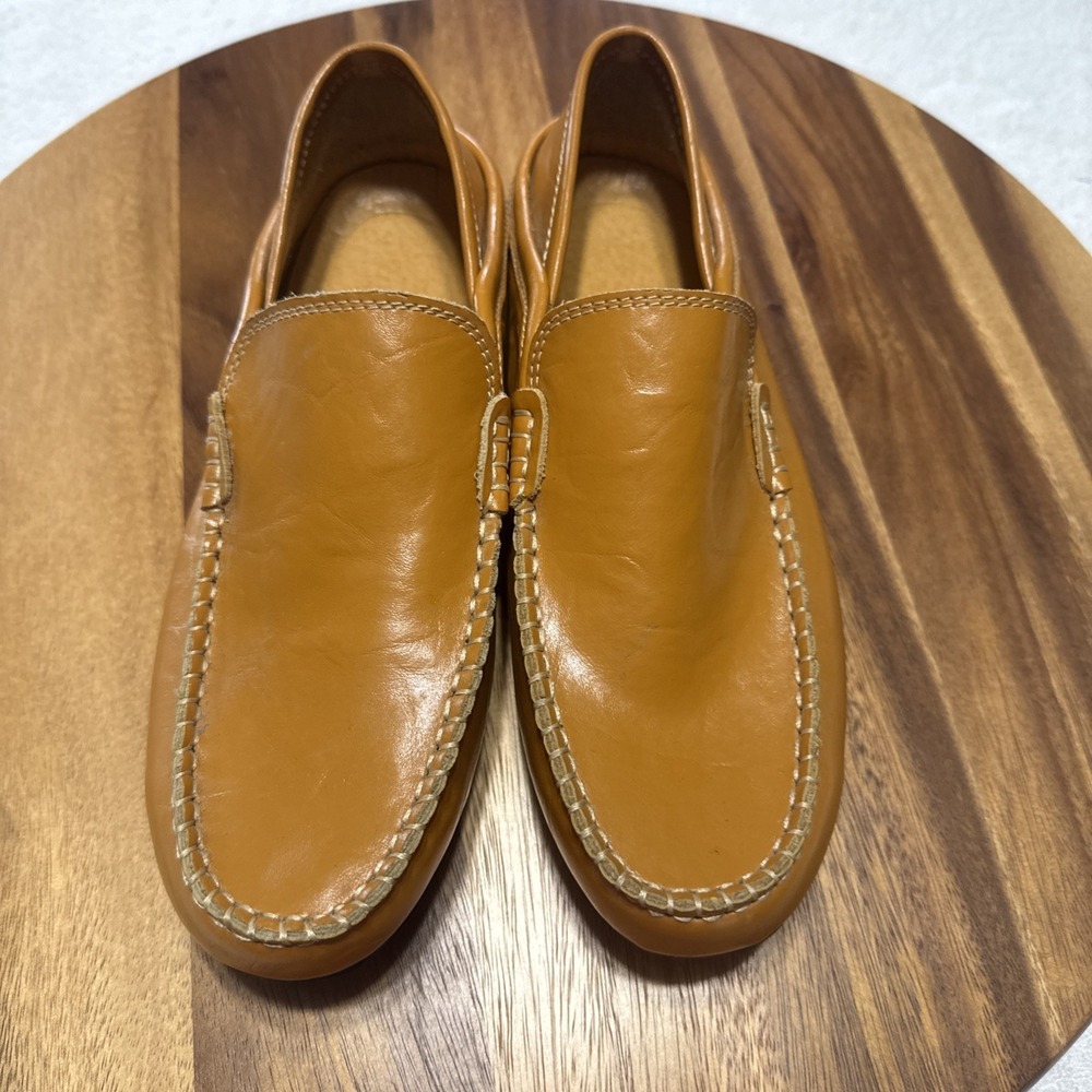 Men's Genuine Leather Loafers Moccasins Boat Shoes EU40 Men's 7 Women's 9